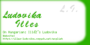 ludovika illes business card